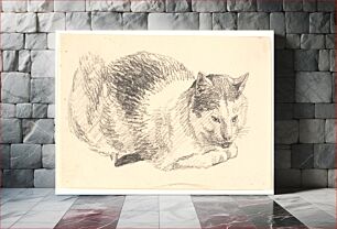 Πίνακας, Lying cat by Christen Købke