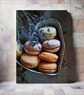 Πίνακας, Macarons with Lavender Μακαρόν με Λεβάντα