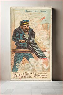 Πίνακας, Machine Gun, from the Arms of All Nations series (N3) for Allen & Ginter Cigarettes Brands, issued by Allen & Ginter