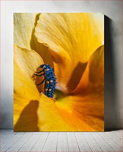 Πίνακας, Macro Shot of Caterpillar on Flower Μακροεντολή λήψης Caterpillar σε λουλούδι
