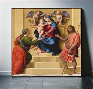 Πίνακας, Madonna and Child Enthroned with Saints Mary Magdalen and John the Baptist by Giuliano di Piero di Simone Bugiardini
