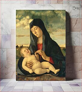 Πίνακας, Madonna and Child in a Landscape (ca. 1480–1485) by Giovanni Bellini