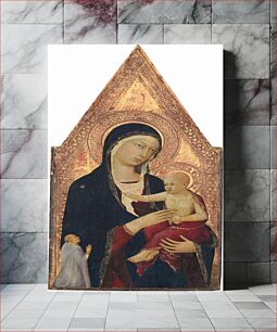 Πίνακας, Madonna and Child with Donor (1325–1330) by Lippo Memmi