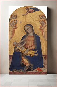 Πίνακας, Madonna and Child with God the Father Blessing and Angels (ca. 1370–1375) by Jacopo di Cione