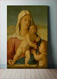 Πίνακας, Madonna and child with saint john the baptist by Stefano Cernotto