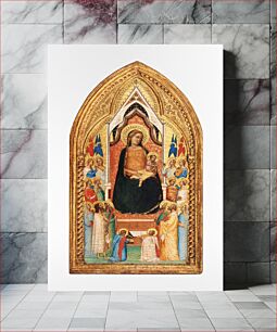 Πίνακας, Madonna and Child with Saints and Angels (1345) by Bernardo Daddi