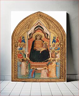 Πίνακας, Madonna and Child with Saints and Angels (ca. 1345) by Bernardo Daddi