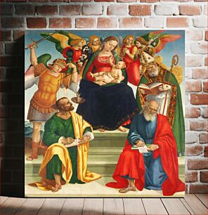 Πίνακας, Madonna and Child with Saints and Angels (mid or late 1510s) by Luca Signorelli