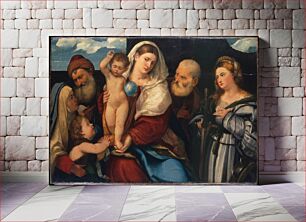 Πίνακας, Madonna and Child with Saints by Bonifacio de' Pitati (Bonifacio Veronese)