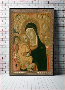 Πίνακας, Madonna and Child with Saints John the Baptist, Jerome, Peter Martyr, and Bernardino and Four Angels by Sano di Pietro (Ansano di Pietro di Mencio)