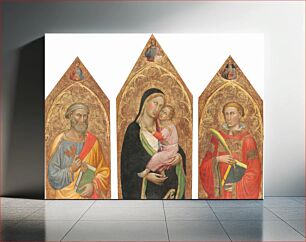 Πίνακας, Madonna and Child with the Blessing Christ, and Saints Peter, James Major, Anthony Abbott, and a Deacon Saint (ca. 1415–1420) by Martino di Bartolomeo