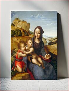 Πίνακας, Madonna and Child with the Infant Saint John (ca. 1505) by Fernando Yáñez de la Almedina