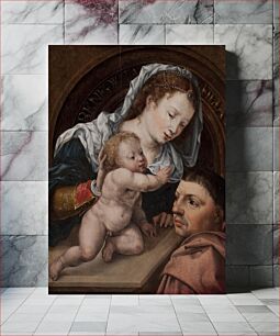 Πίνακας, Madonna with Child and a donator by Jan Gossaert Mabuse