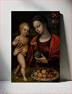 Πίνακας, Madonna with child at the table, Pieter Coecke Van Aelst Senior