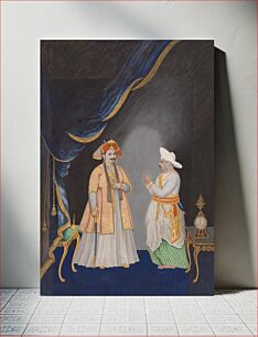 Πίνακας, Maharaja Serfoji II accompanied by his Minister