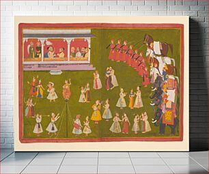 Πίνακας, Maharana Amar Singh II, Prince Sangram Singh and Courtiers Watch a Performance, India, Rajasthan, Mewar