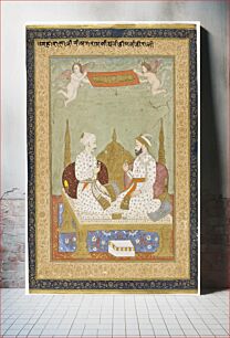 Πίνακας, Maharana Sangram Singh of Mewar and Maharaja Sawai Jai Singh of Amber and Jaipur, Folio from the Amber Album by Kriparam