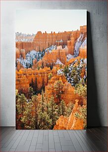 Πίνακας, Majestic Canyon with Snow and Trees Majestic Canyon με χιόνι και δέντρα