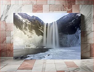 Πίνακας, Majestic Frozen Waterfall Majestic Frozen Καταρράκτης