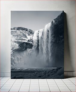 Πίνακας, Majestic Frozen Waterfall Majestic Frozen Καταρράκτης