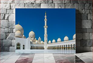 Πίνακας, Majestic Mosque under Blue Sky Μεγαλοπρεπές Τζαμί κάτω από τον Γαλάζιο Ουρανό