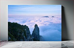 Πίνακας, Majestic Mountain Peaks Above the Clouds Μαγευτικές βουνοκορφές πάνω από τα σύννεφα