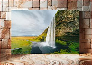 Πίνακας, Majestic Waterfall in a Vast Landscape Μεγαλοπρεπής καταρράκτης σε ένα απέραντο τοπίο
