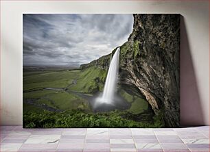 Πίνακας, Majestic Waterfall in Iceland Μεγαλοπρεπής καταρράκτης στην Ισλανδία