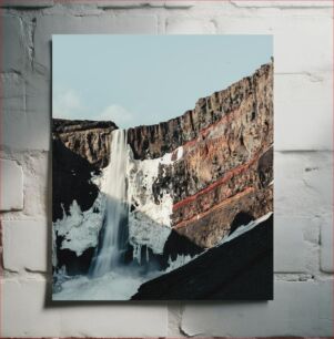Πίνακας, Majestic Waterfall in the Mountains Μεγαλοπρεπής καταρράκτης στα βουνά