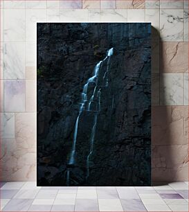Πίνακας, Majestic Waterfall on Rocky Cliff Majestic Waterfall on Rocky Cliff