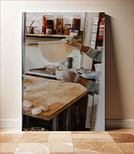 Πίνακας, Making Dough in Kitchen Φτιάχνοντας ζύμη στην κουζίνα
