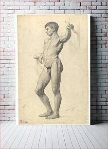 Πίνακας, Male Academy Nude by Gustav Klimt