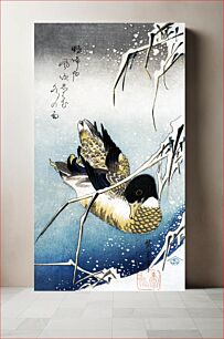 Πίνακας, Mallard duck (1843) vintage Japanese woodblock print by Utagawa Hiroshige