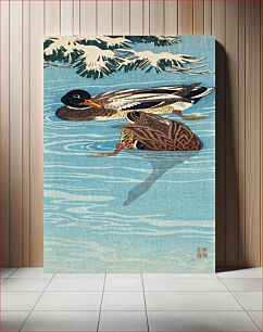 Πίνακας, Mallard Ducks Swimming by Ohara Shōson