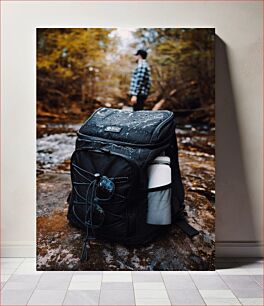 Πίνακας, Man and Backpack by a Creek Man and Backpack by a Creek