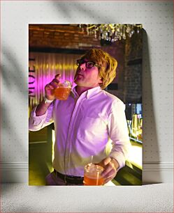 Πίνακας, Man Drinking at a Bar Άνδρας που πίνει σε ένα μπαρ