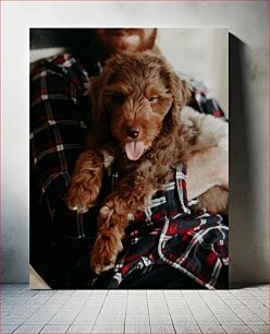 Πίνακας, Man Holding Puppy Άνδρας που κρατά κουτάβι