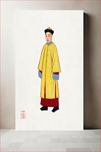 Πίνακας, Man in yellow priest robe illustration