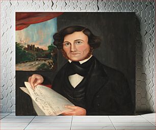 Πίνακας, Man Named Hubbard Reading "Boston Atlas" (1843) or after