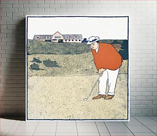 Πίνακας, Man playing Golf (ca. 1890–1907) by Edward Penfield