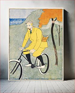 Πίνακας, Man riding bicycle (1894) by Edward Penfield