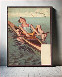 Πίνακας, Man rowing a kayak