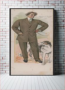 Πίνακας, [Man standing with dog]
