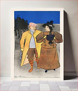 Πίνακας, Man walking with woman (1896) by Edward Penfield