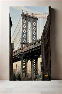 Πίνακας, Manhattan Bridge at Sunset Γέφυρα Μανχάταν στο ηλιοβασίλεμα