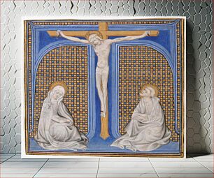 Πίνακας, Manuscript Illumination with Crucifixion in an Initial T, from a Missal, French