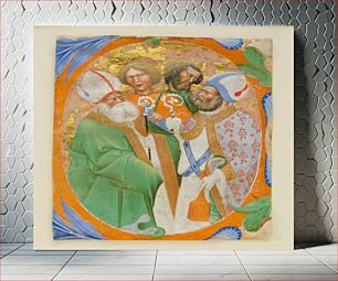 Πίνακας, Manuscript Illumination with Four Saints in an Initial O, from a Choir Book by Master of the Murano Gradual