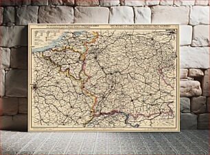 Πίνακας, Map military and commercial Franco-German border and the neighboring states of Belgium, Holland and Switzerland