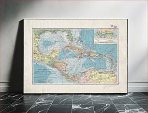 Πίνακας, Map of Central America, Cuba, Porto Rico, and the islands of the Caribbean Sea