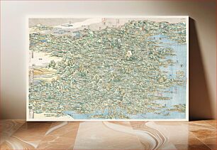 Πίνακας, Map of China by Katsushika Hokusai (1760–1849)